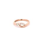 9ct Rose Gold Twist 0.08ct Diamond ring