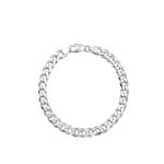 Silver 23cm gents curb bracelet