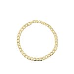 9ct Yellow gold ID 21cm Curb Bracelet