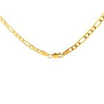 9ct Yellow gold air solid 50cm Figaro chain