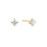 9ct Yellow gold 0.082ct Lab Grown diamond stud earrings