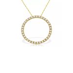 9ct Yellow gold forever 0.15ct diamond pendant on chain