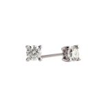 18ct White Gold 0.10ct Diamond Stud Earrings
