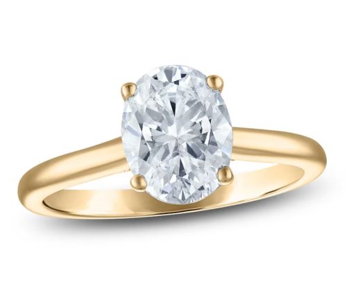 9ct White Gold Oval 0.50ct Lab Grown Diamond Ring - Image 5