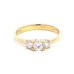 9ct Yellow Gold 0.50ct Lab Grown Diamond Trilogy Ring