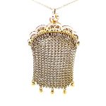 9ct Yellow Gold Vintage Purse Pendant Brooch