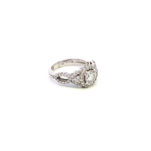 18ct White Gold Diamond Swirl Ring - Image 2