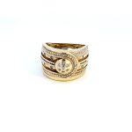 9ct Yellow Gold Twinset Diamond Ring