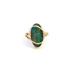 9ct Yellow Gold Blue Opal Ring