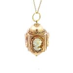 9ct Yellow Gold Antique Cameo Pendant with Chain