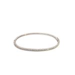14ct White Gold Diamond Tennis Bangle