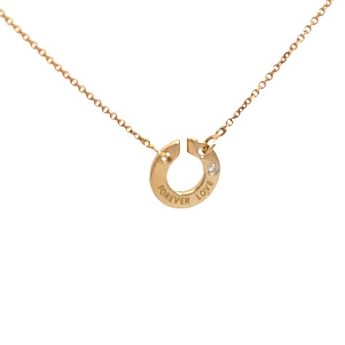 9ct Yellow Gold 45cm Diamond Necklace - Image 2