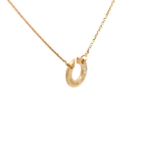 9ct Yellow Gold 45cm Diamond Necklace - Image 3