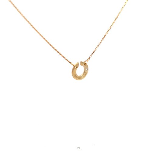 9ct Yellow Gold 45cm Diamond Necklace - Image 4