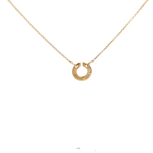 9ct Yellow Gold 45cm Diamond Necklace