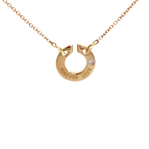 9ct Yellow Gold 45cm Diamond Necklace - Image 7