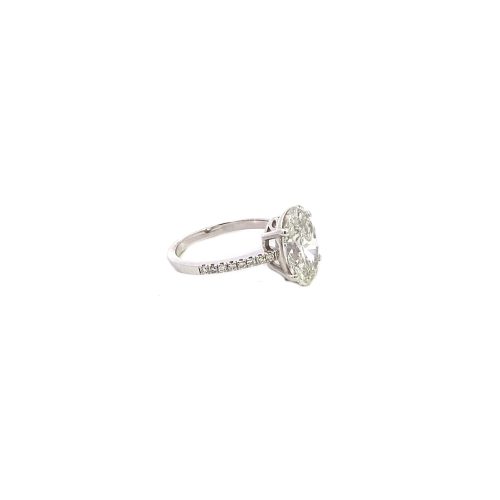 9ct White Gold 4.00ct Oval Lab Grown Diamond Ring - Image 6