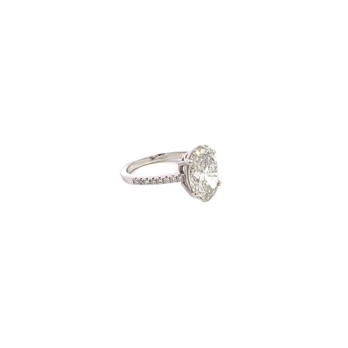 9ct White Gold 4.00ct Oval Lab Grown Diamond Ring - Image 2