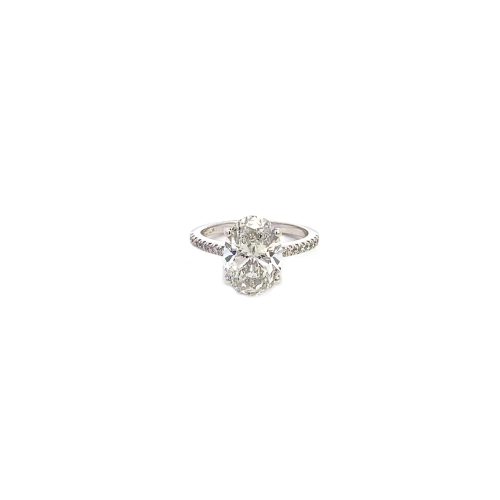 9ct White Gold 4.00ct Oval Lab Grown Diamond Ring - Image 4
