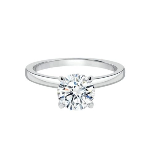 9ct White Gold 1.00ct Round Lab Grown Diamond Solitaire
