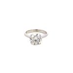 9ct White Gold 3.00ct Oval Lab Grown Diamond Solitaire Ring