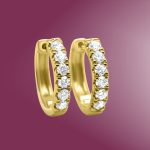 9ct Yellow Gold 0.45ct Lab Grown Diamond Huggie Earrings