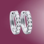 9ct White Gold 0.45ct Lab Grown Diamond Huggie Earrings