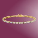 9ct Yellow Gold 2.00ct Lab Grown Diamond Tennis Bracelet