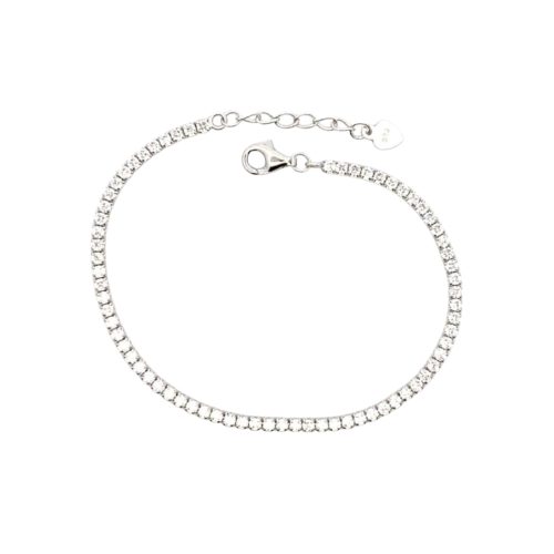 Silver White Cubic Zirconia Bracelet - Image 2