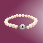 White 6mm Round Pearl Bracelet