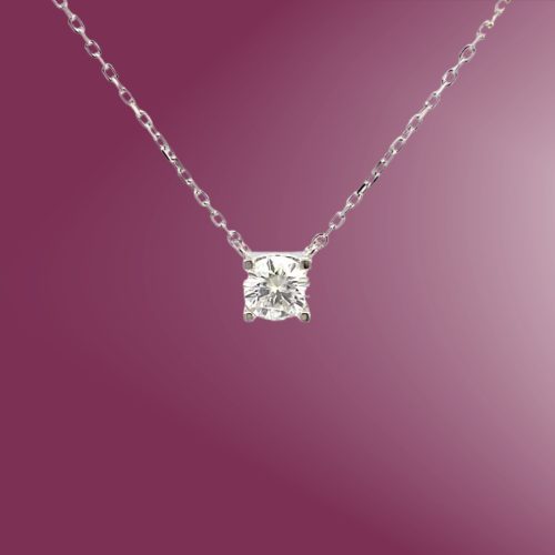 Silver Moissanite Necklace